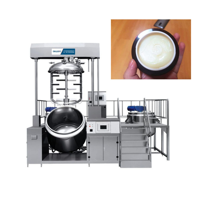 Vacuum Emulsifying Machine	 PLC 200L Vacuum Mixer Homogenizer For Ice Cream Mayonnaise