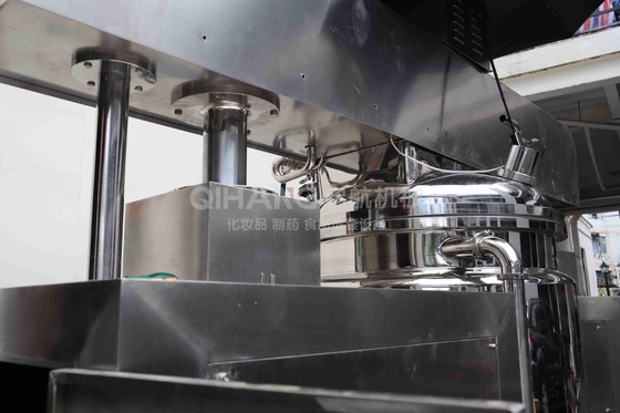 Vacuum Cosmetic Production Equipment , Automated High Shear Emulsifier Mixer