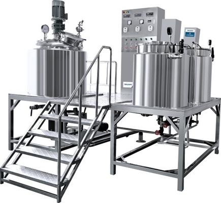 Cosmetic Processing Vacuum Emulsifying  Mixer Homogenizer SS316L structure