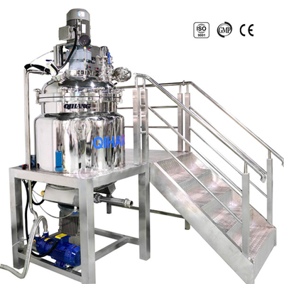 380V Cosmetic Manufacturing Machinery 200L Fixed Type Vacuum Emulsifier