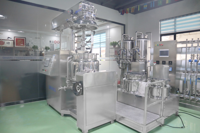 100L Cosmetic Cream Homogenize Mixer Hydraulic Lifting Vacuum Emulsifying Mixer