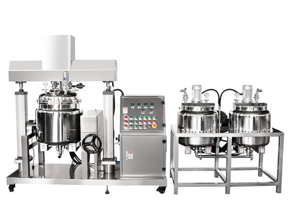 Hydraulic Lift Cylinder Vacuum Emulsifier Homogenizer For Homogeneous Mixture