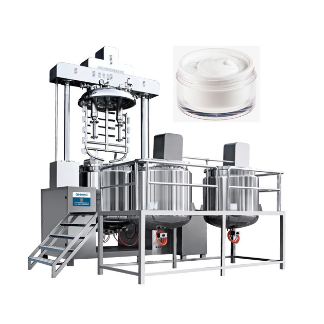 500L cosmetic cream vacuum emulsifying homogenizer mixer