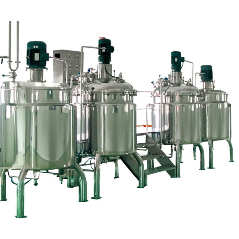 Cosmetic Processing Vacuum Emulsifying  Mixer Homogenizer SS316L structure